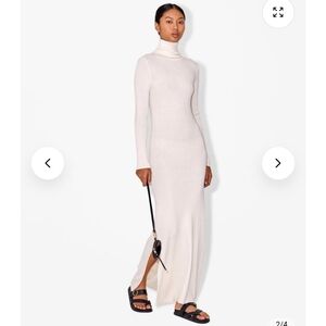 NWT Magali Pascal Beatrix Ribbed Knit Turtleneck sweater midi maxi Dress